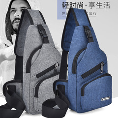 2019 New Cross-border Men's USB Charging Crossbody Bag Korean Style Men's Bag Chest Bag Dropshipping One Piece