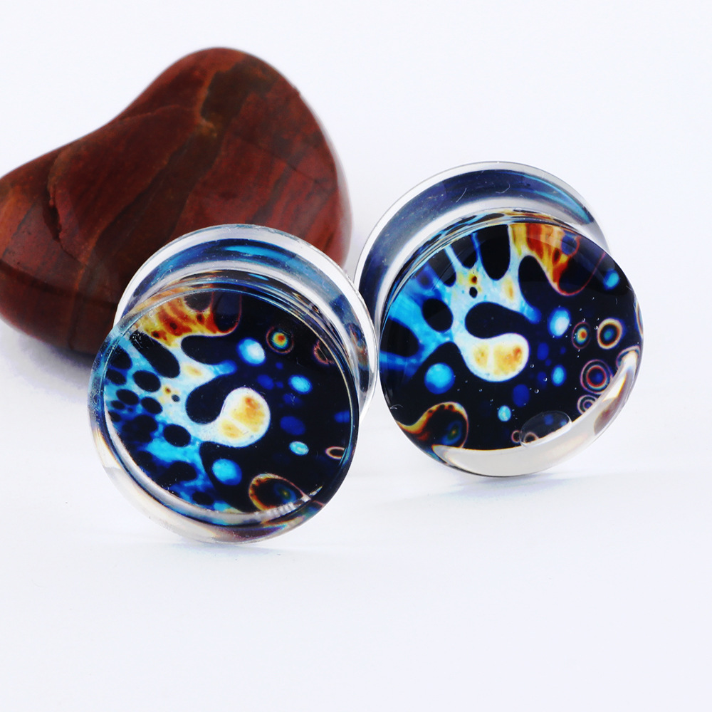 Acrylic Fashion Ear Plug Piercing Jewelry 16mm Geometric Triple Flare Gauges detail image 7