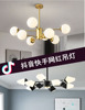 Light luxury Chandelier led European style household modern Simplicity Living room lights originality Beanstalk shop commercial Northern Europe Red light