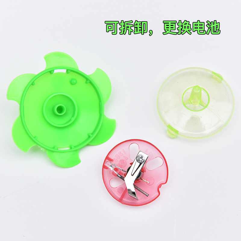 Giroscopio luminoso de plástico para niños giro manual pequeño giroscopio niño rompecabezas puesto mercado nocturno Venta caliente regalos para niños