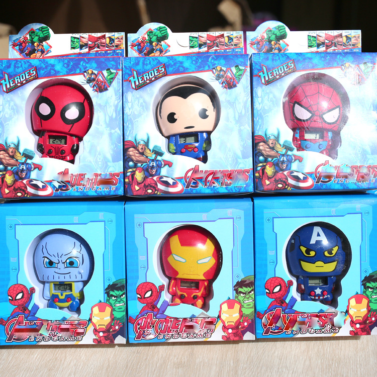 新款可爱卡通表电子表玩具批发地摊热卖 绿巨人超人小学生手表电