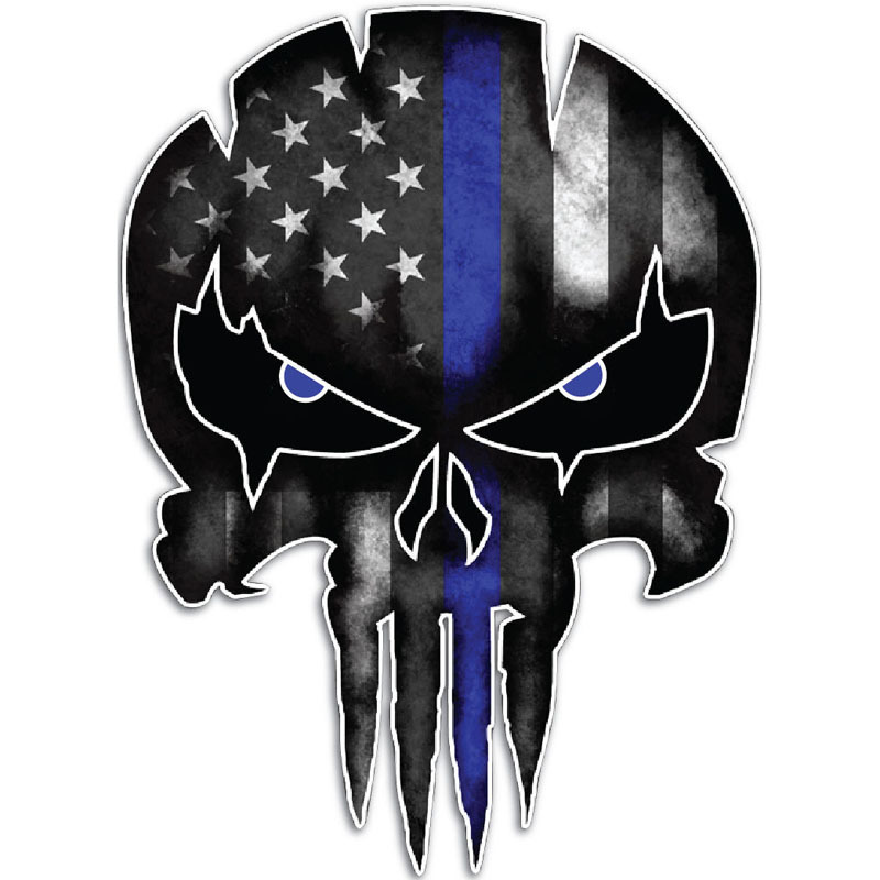 外贸跨境 彩色喷绘反光车贴 美国国旗 骷髅头 skull USA 创意车贴