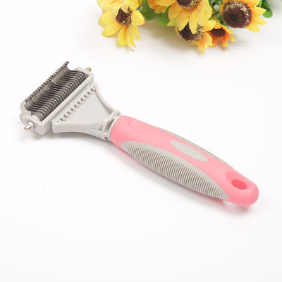 厂家直销宠物不锈钢打毛刀开结梳猫狗毛发清理开结梳宠物用品梳子