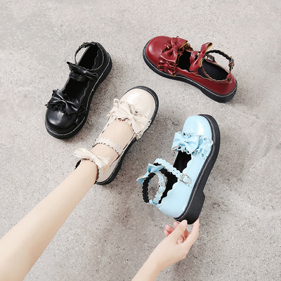 Lovely Japanese soft sister girl Gothic style shoes young Girls leather shoes female tide restoring ancient ways students lolita shoes 