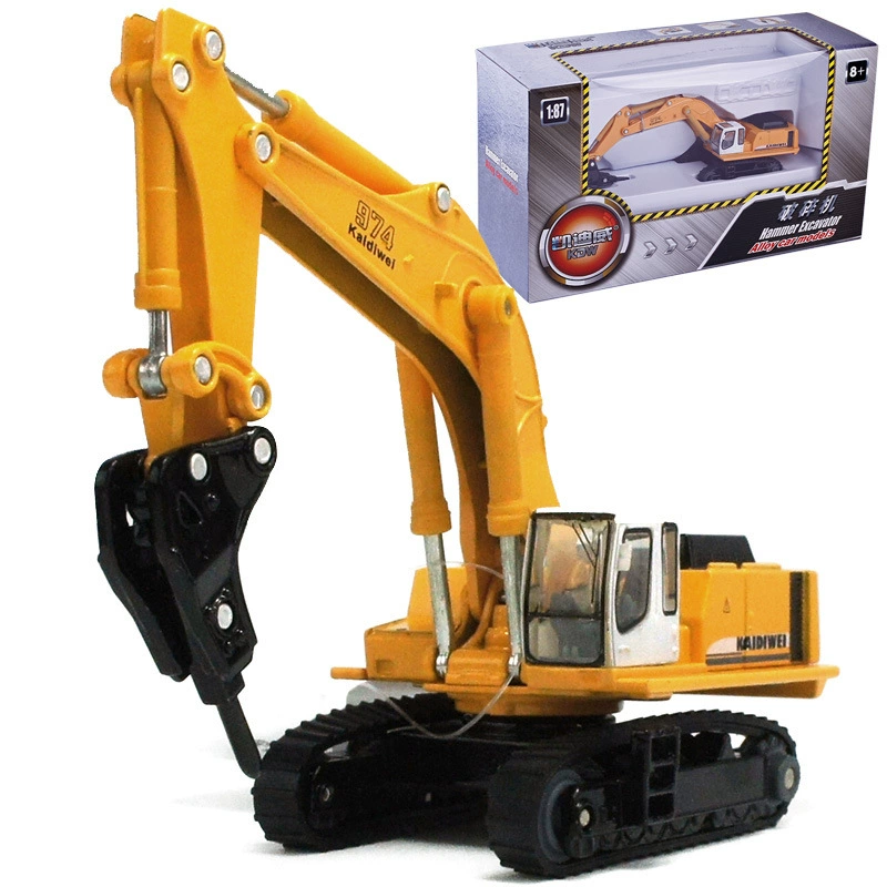 Металлическая инженерная модель машины, минифигура, игрушка, масштаб 1:87