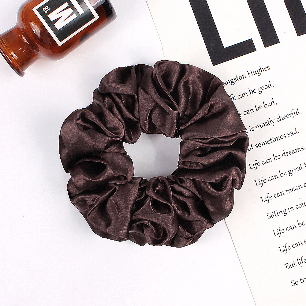 New Fashion 15cm Satin Fabric Cheap Scrunchies Wholesale display picture 2