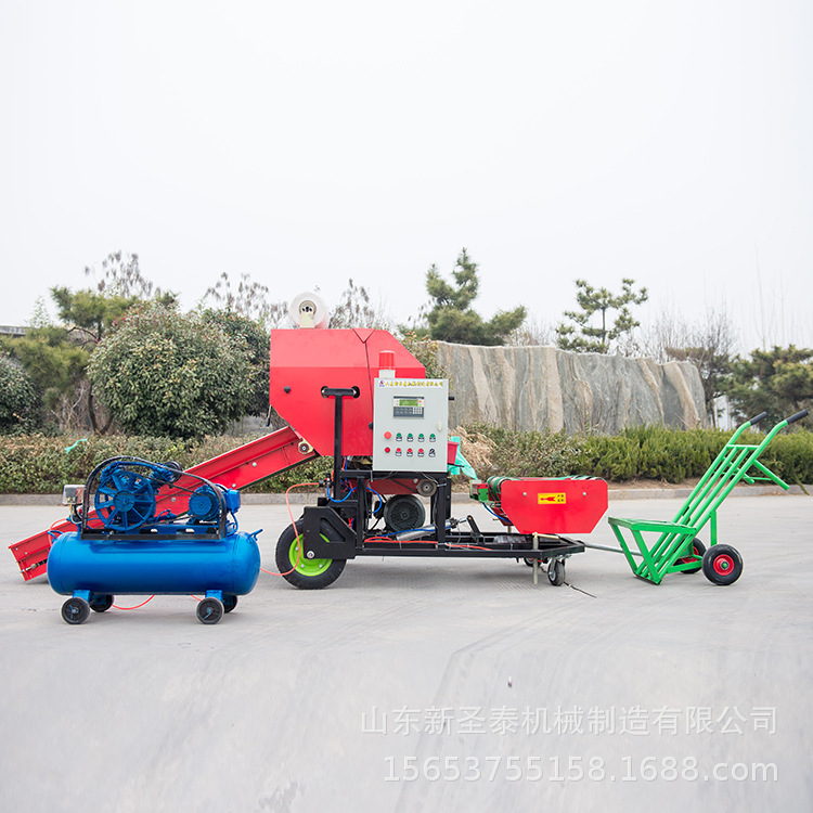 青储打捆包膜一体机 饲料青贮技术 玉米秸秆打捆机厂家直销