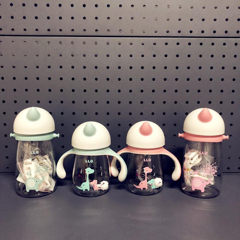 Liluqi children's straw cup water Cup kindergarten baby drinking cup baby leak-proof anti-choke 6-18 months drinking water