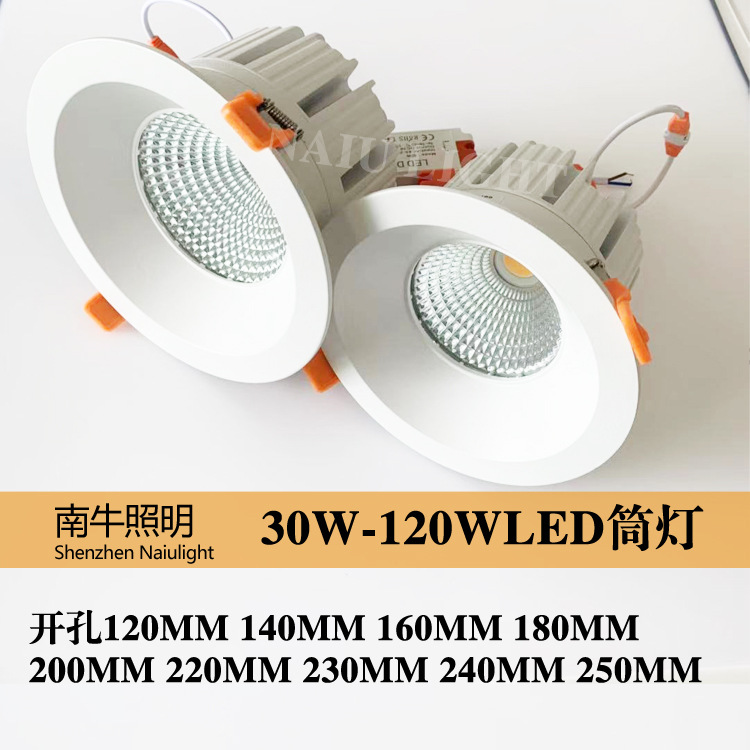 调光筒灯 8寸可控硅LED筒灯 50W 60W 80W筒灯 剧院用灯-阿里巴巴