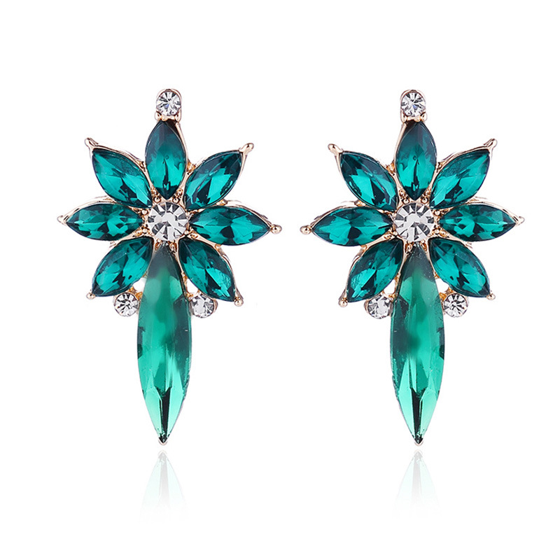 8g Weight 304 Stainless Steel Ear Needle Material Rhinestones Inlay Material Ear Studs Classification 1 Pair Quantity Daily Occasion Alloy Material Flower Pattern Women'S Gender Inlay Design Vintage Style Style 1 Pair Vintage Style Flower Alloy Inlay Rhinestones Women's Ear Studs 8