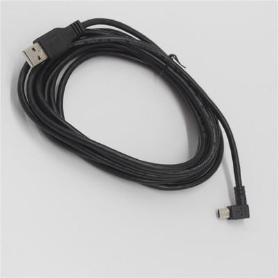 现货粗左弯头Mini USB公对USB2.0公数据线 右mini 5pin转接线 3m