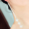 Pendant, long earrings, with snowflakes, wholesale