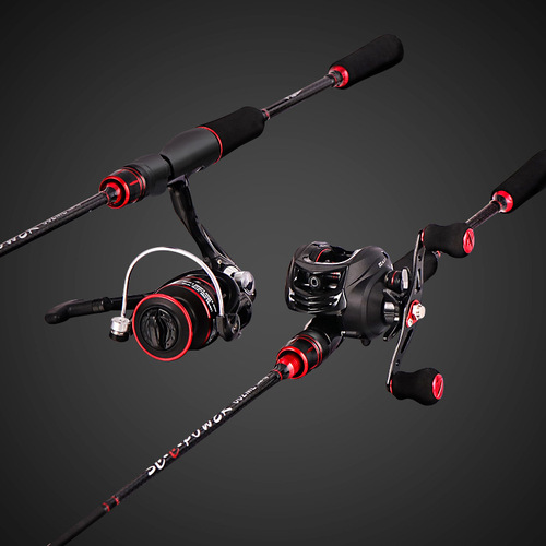 Luya rod carbon ML M adjustable single rod gun handle water drop wheel straight handle spinning wheel full set of Luya rod set fishing rod