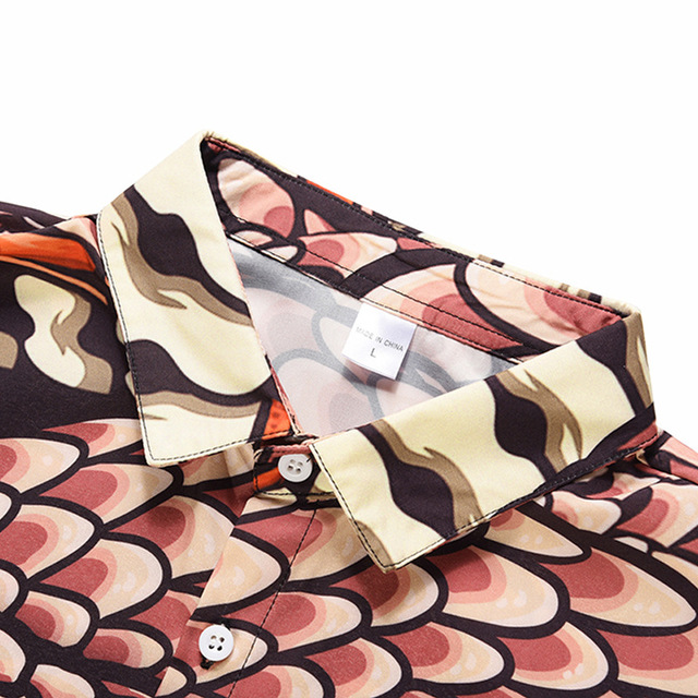 3D Cobra Printed Short-sleeved Shirts Street Large-Size Shirts