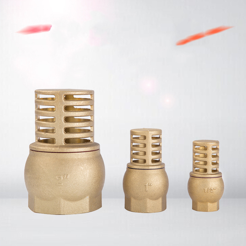 量大从优 黄铜内螺纹丝扣底阀 立式水泵底部专用单向逆止阀门批发