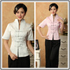 new pattern lady Tang suit jacket have cash less than that is registered in the accounts fashion daily Dress shirt Chinese style Improvement Short sleeved