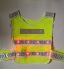 LED反光衣閃燈反光背心環衛反光馬甲夜間安全騎行服交通指揮服