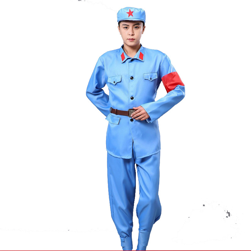 儿童演出服小八路君红卫兵女新四君红星闪闪服装表演服小红君衣服