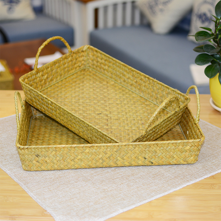 Storage Tray, Bedroom Desktop Organizer Basket with Handle, Bathroom Towel Storage Basket, Dirty Clothes Bin, Portable Organizer