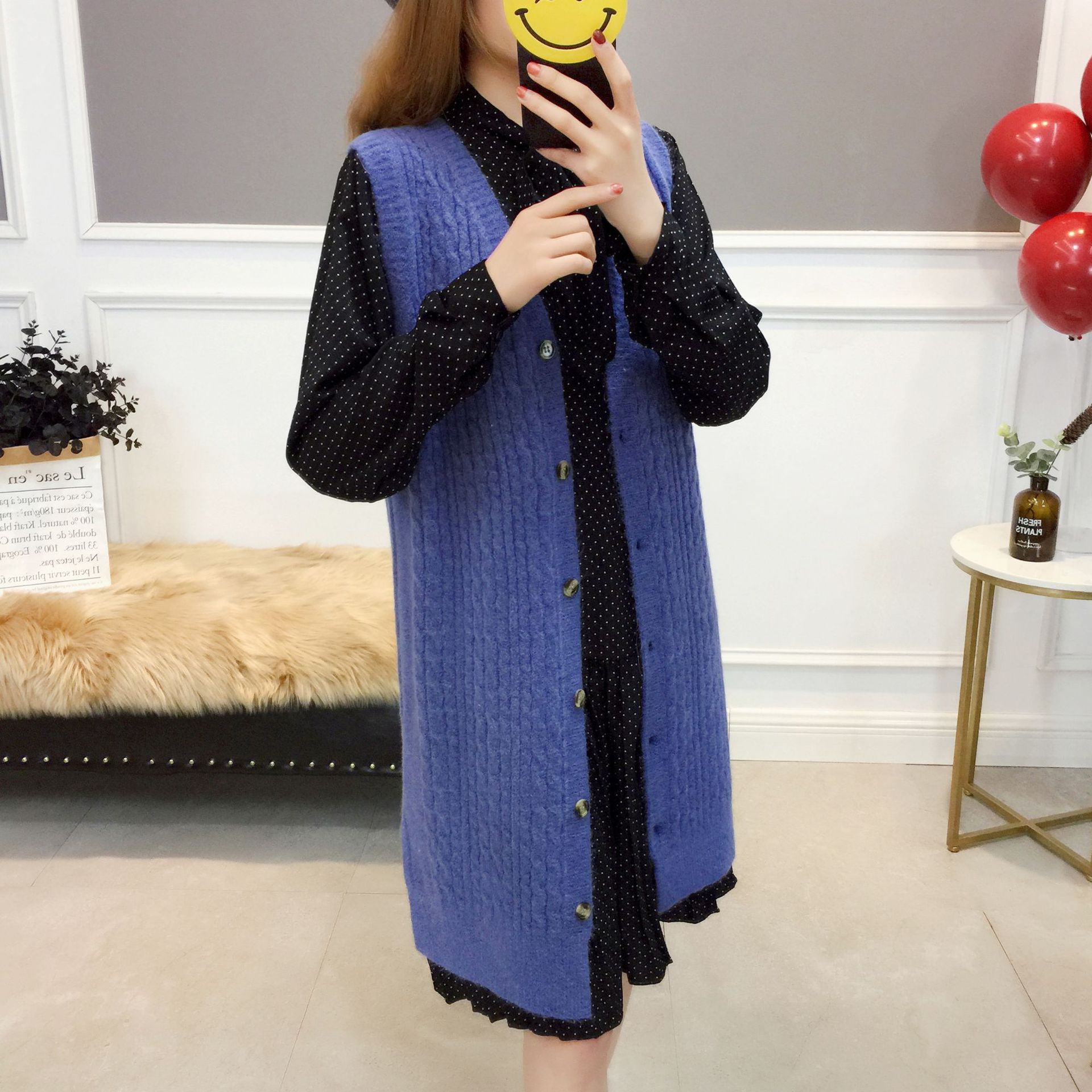 Gilet femme en Mélange de coton - Ref 3316788 Image 8