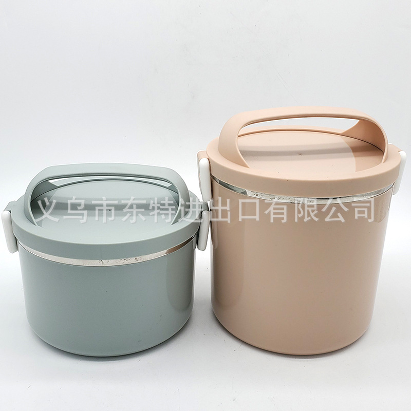 Factory direct sales of stainless steel basket student convenient lunch box, sealed leak-proof plastic steel food grid lunch box detail image 2