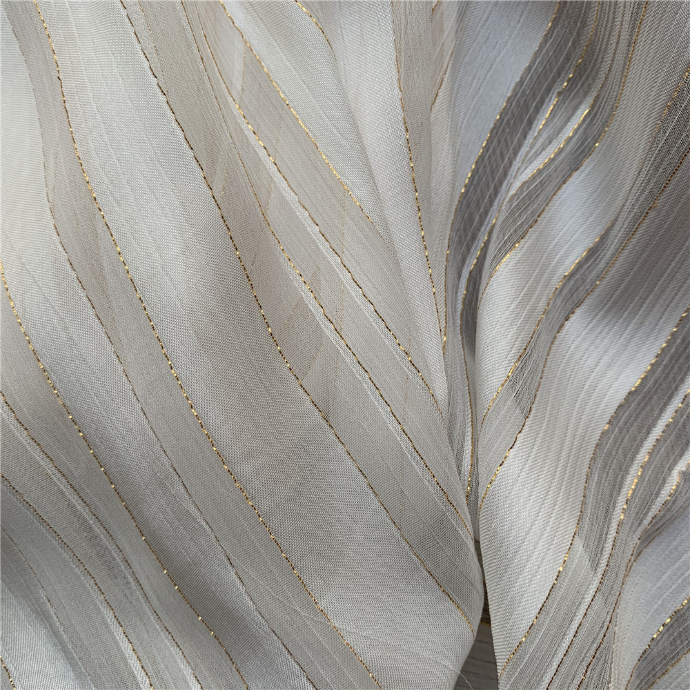 服装面料 金丝缎条 春秋 女式衬衫 高档时尚面料