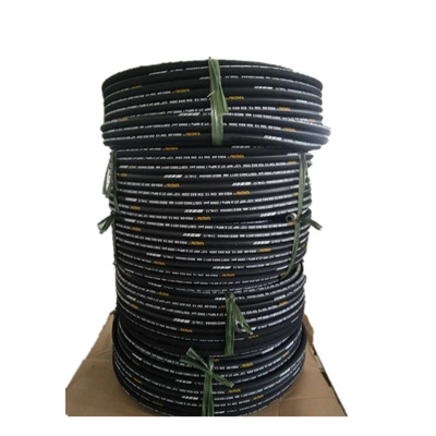 廠家直銷高壓膠管 橡膠管黑色 挖掘機高壓油管 鋼絲編織液壓膠管