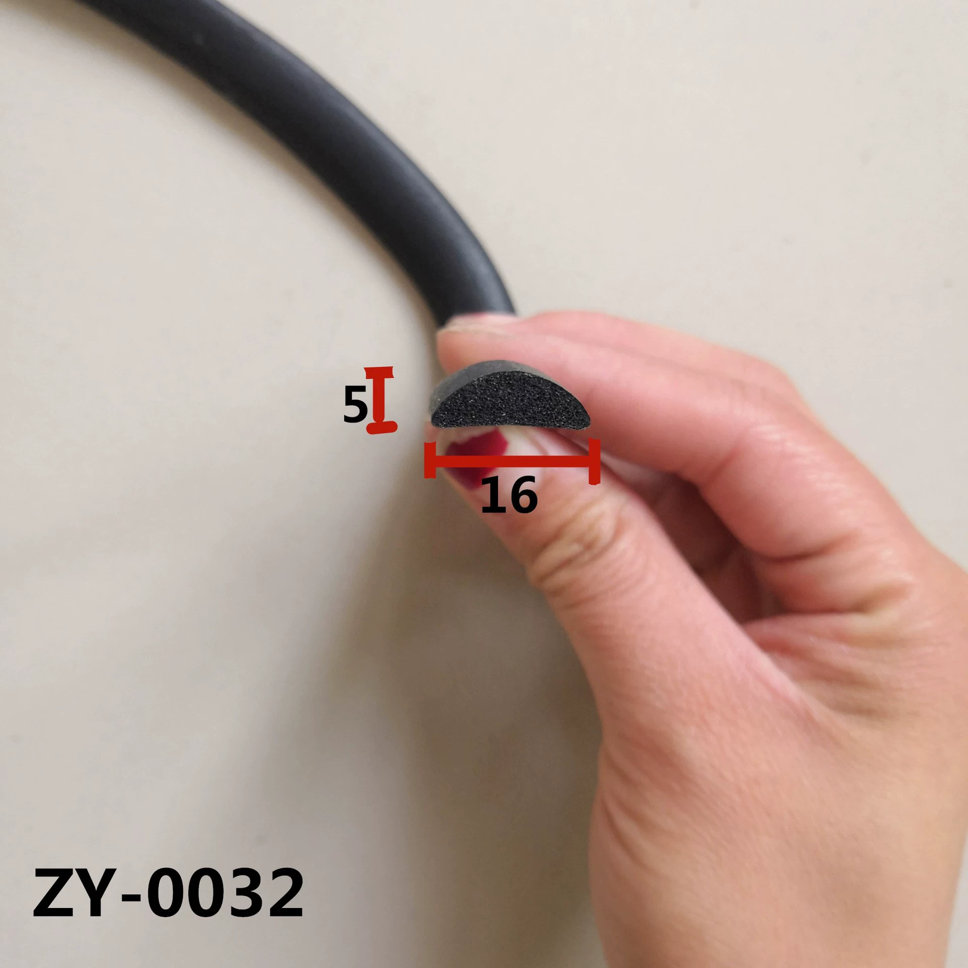 16*5 полукруглая уплотнительная лента Уплотнительная лента из пеноматериала EPDM специальная паста для защиты от столкновений для шкафа низкого давления