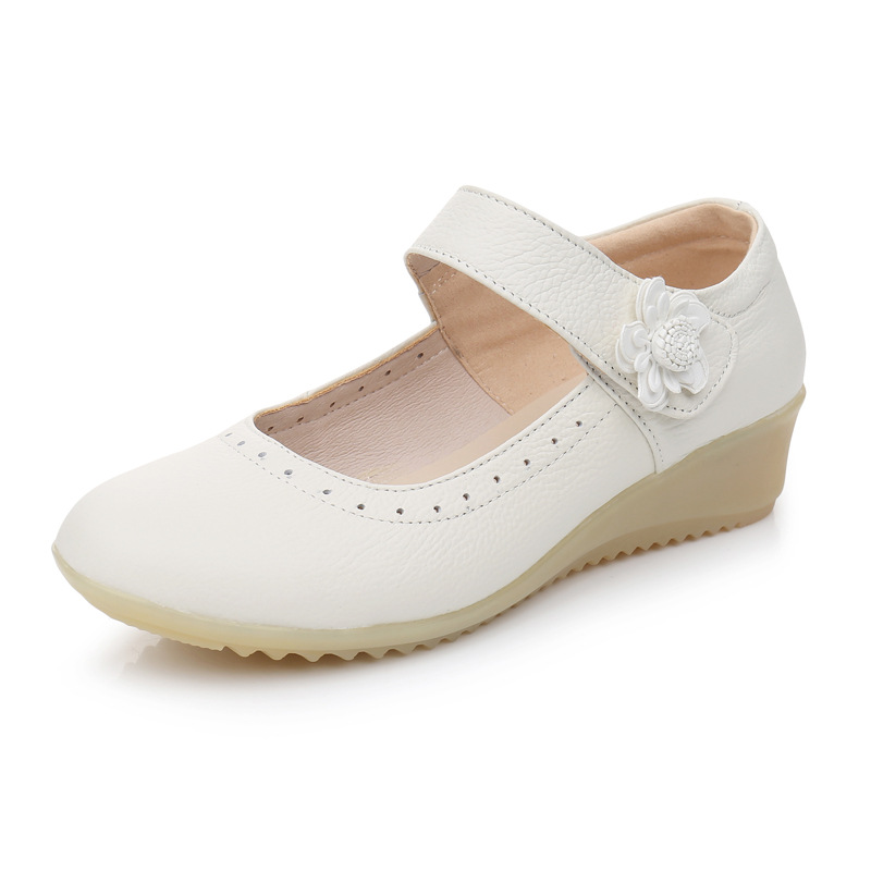 Autumn wear-resistant nurse shoes wedge heel