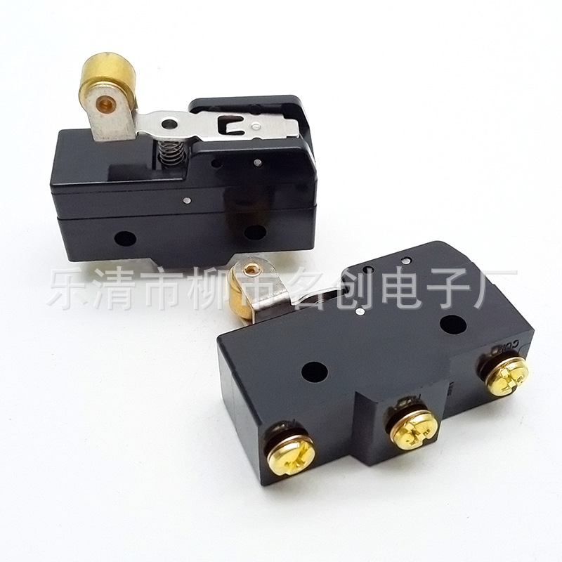 供应微动开关 限位开关 带金属短滚轮行程开关