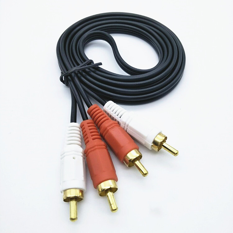 厂家直供 1.5米 2对2RCA 双莲花 音频线 电脑音响线 4头线 AV线