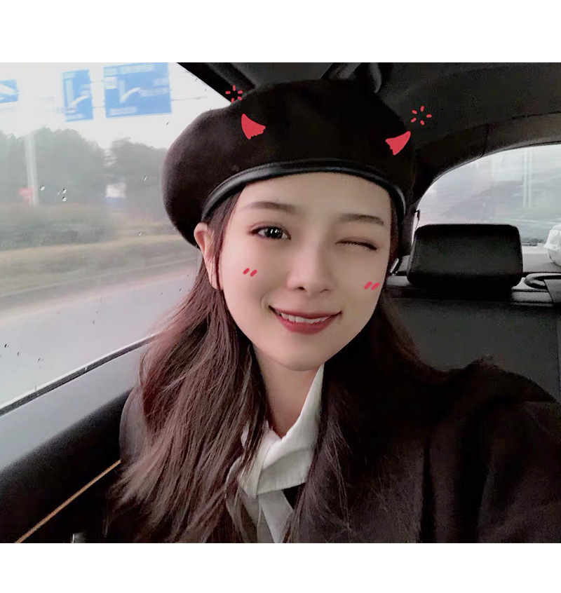 Leopard Print Beret Children's Autumn and Winter Artistic Minimalist Bud Hat Fashion Retro Painter Hat Casual Versatile Trendy Hat_voghion.com