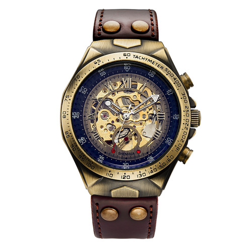 Foreign trade hot-selling SHENHUA Shenhua mechanical watch men's fashion hollow retro watch fully automatic machine
