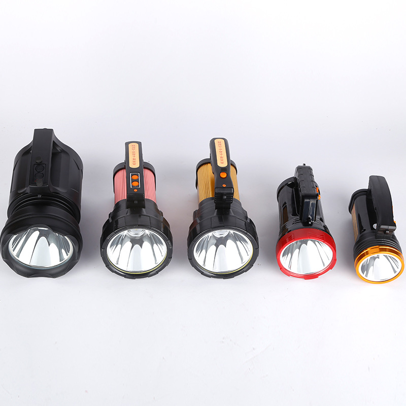 厂家供应LED多功能强光手电筒 户外强光探照灯 手提探照灯批发