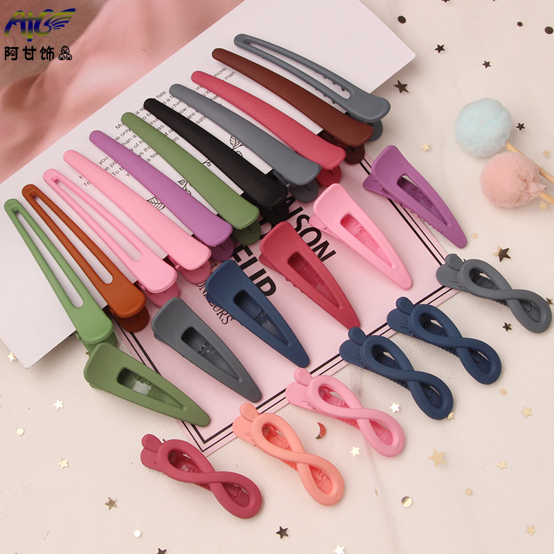 Net red new girl mixed -match colorful one word sandwich hair card…