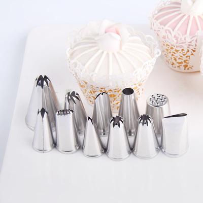 [Love Full House]Stainless steel Cake Decorating bulk Cookies Decorating mouth rose leaf