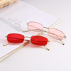 Metal glasses, red marine sunglasses suitable for men and women solar-powered, European style