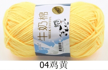 Пряжа Milk Cotton — моток 5-слойная средней крупности, 50 г, доступно 91 цвета