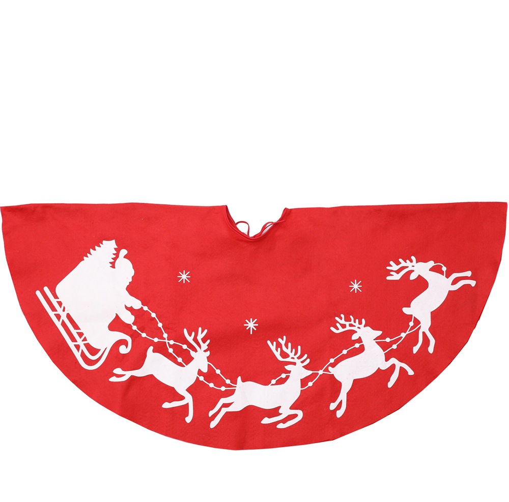 Christmas elk printed tree skirt 1 meter Christmas tree skirt Christmas decorations venue props_voghion.com