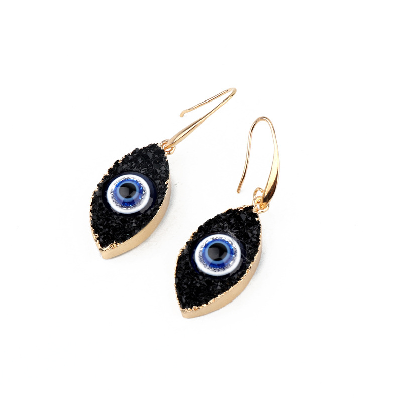 Retro Personality Eyes Imitation Natural Stone Resin Earrings display picture 3