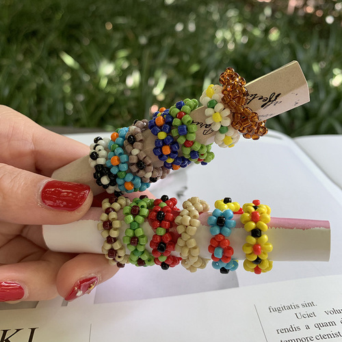 Manufacturer's huge discount, handmade flower ring, Mi Zhuhyunya style Korean internet celebrity iu same style ring for women