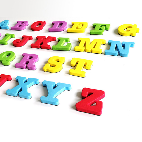 Magnetic Colorful English Alphabet Numbers EVA Refrigerator Magnet Customized Magnetic Learning Stickers Children's Educational Early Education Toys