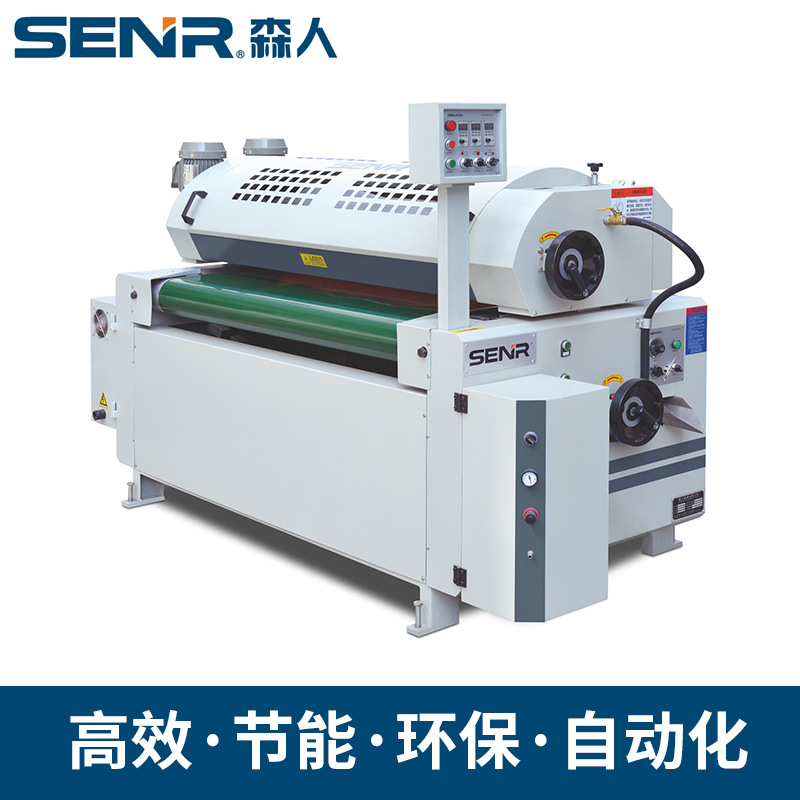 森人机械 全精密滚涂机 水性漆辊涂 纤维毛毡气凝胶垫涂胶机