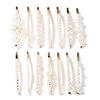 Hairgrip from pearl, woven hair accessory handmade with bow, European style, simple and elegant design, knit yourself