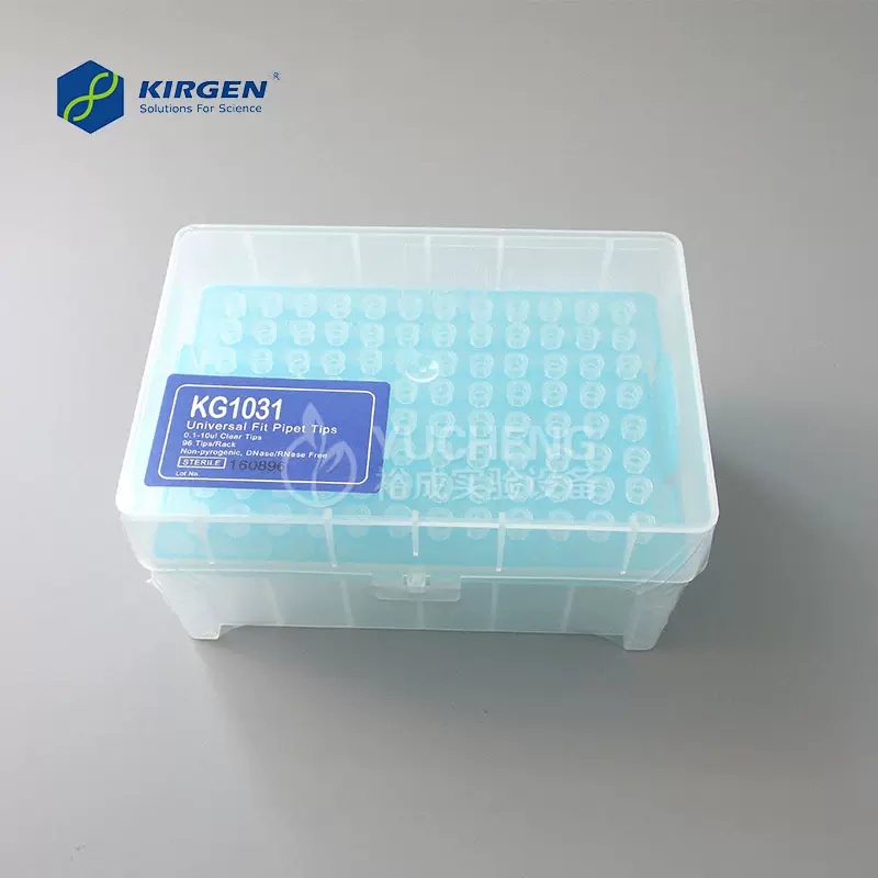 科进Kirgen KG1031盒装吸头0.1-10ul白枪头移液枪吸嘴96支/盒