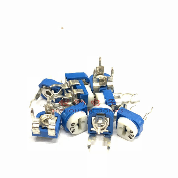 Blue and white horizontal adjustable resistor WH06-2/RM065…