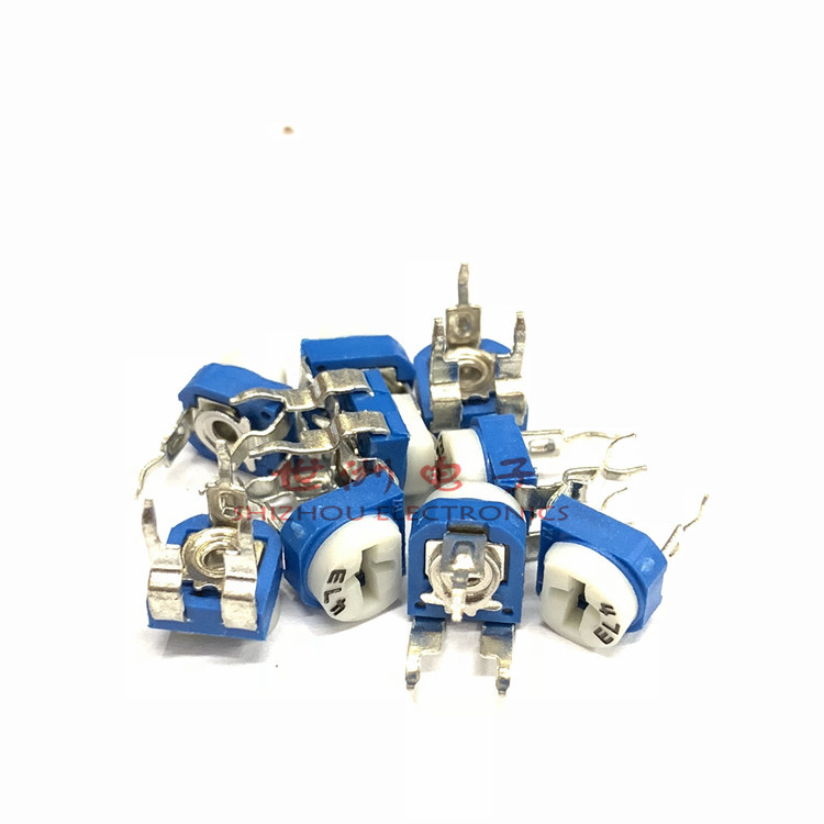Blue and white horizontal adjustable resistor WH06-2/RM065…