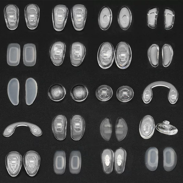 Glasses accessories non-slip silicone nose pad lock card-type hanging mouth clip-on saddle adult children nose pad leaf