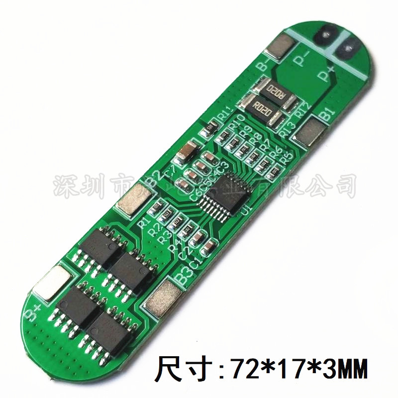 4串14.8V 18650锂聚合物电池保护板 16.8V 防过充 过放 12A限流