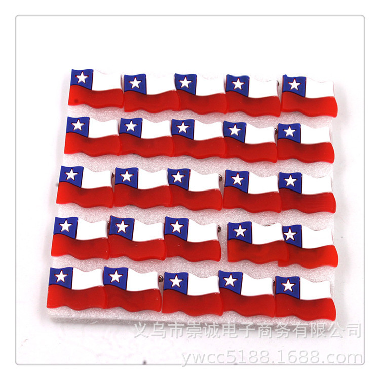 国旗胸针白底主图